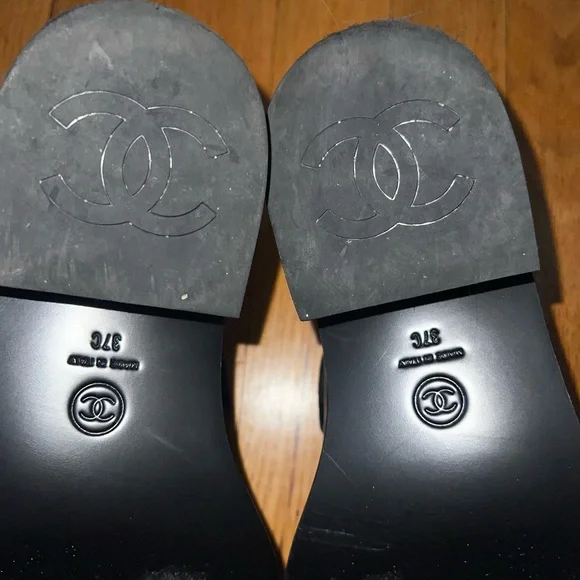 CHANEL LOAFERS BLOCK SHOES CC LOGO - Picture 5 of 16